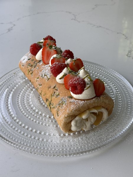 Lime and Pistachio Roulade