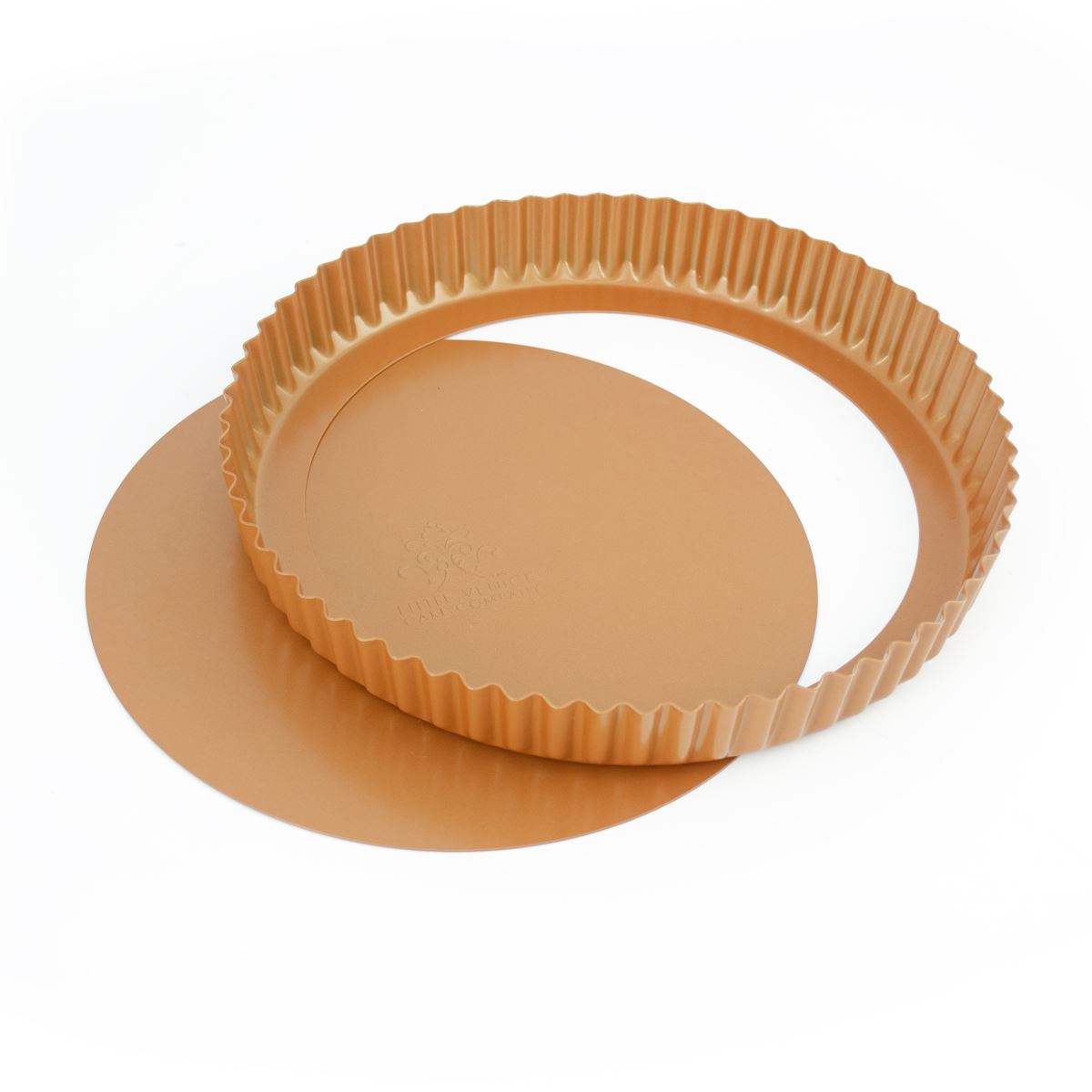 non-stick bronze coloured pie tin 